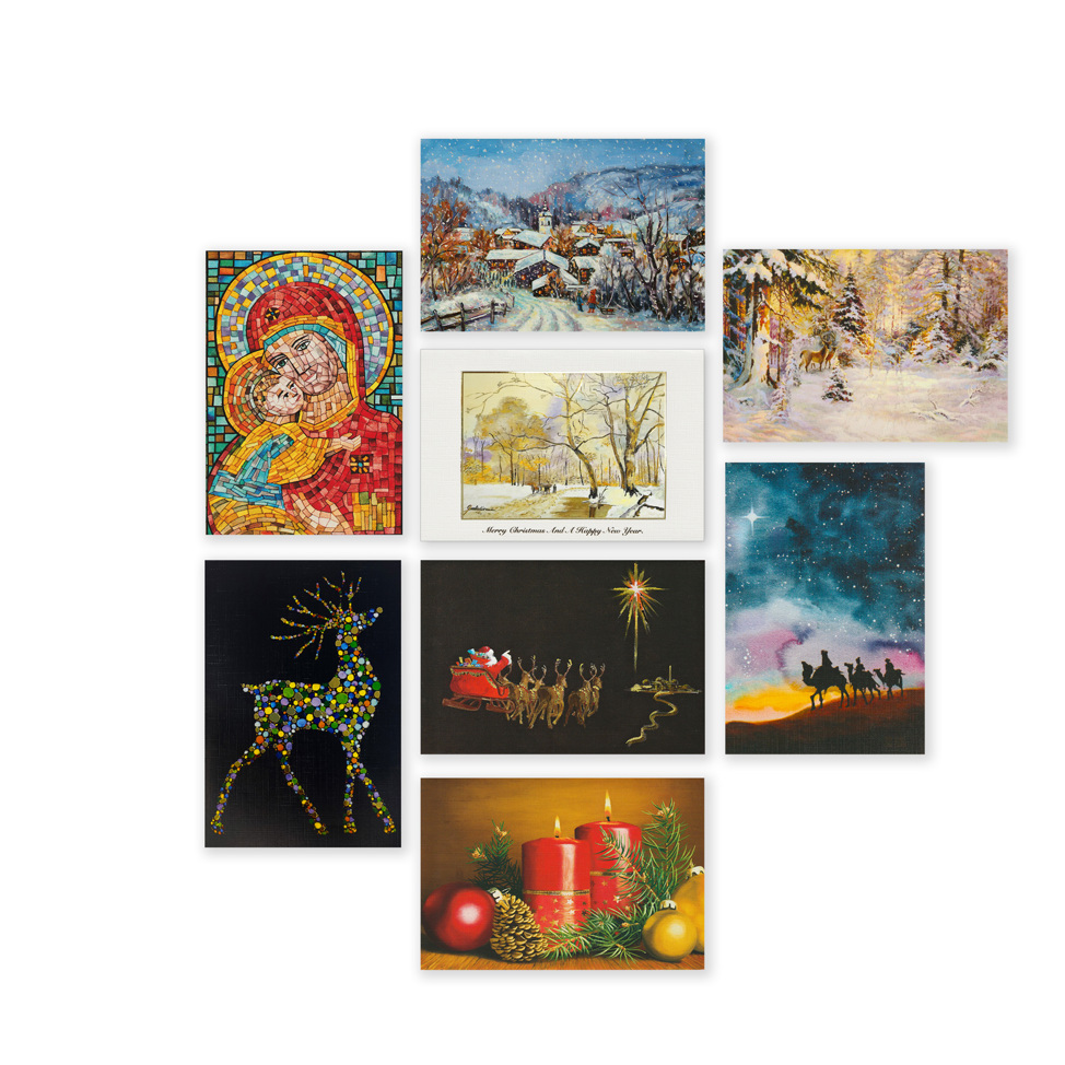 2025 Set Of 8 Christmas Cards