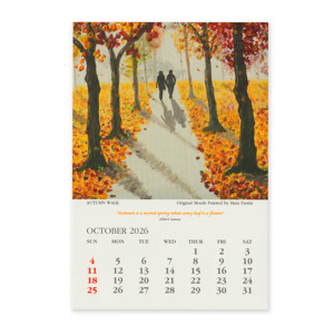 Calendars October Square Canvas
